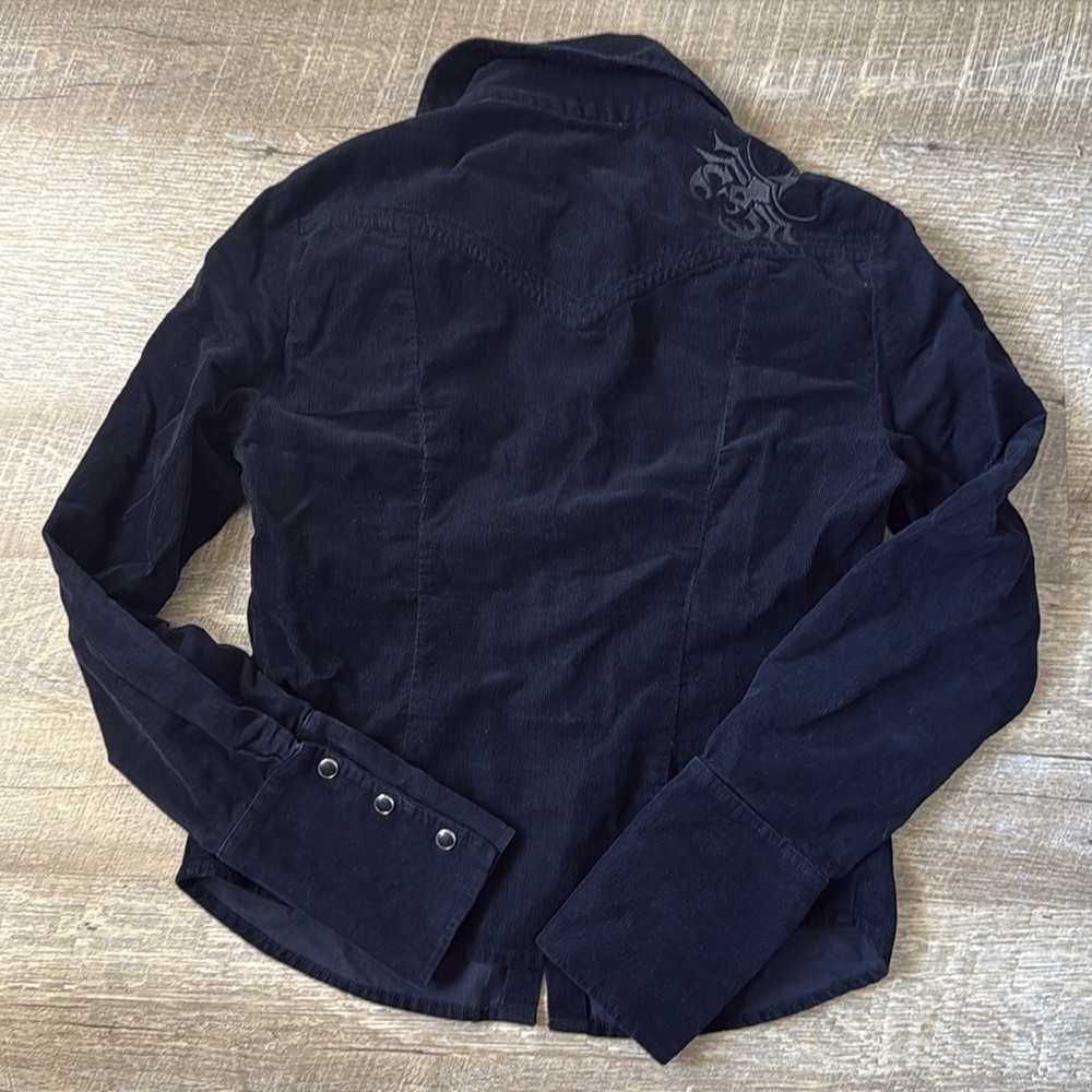 Billtornade Black Coderoy Scorpio Button Up Size Small - Picture 4 of 5